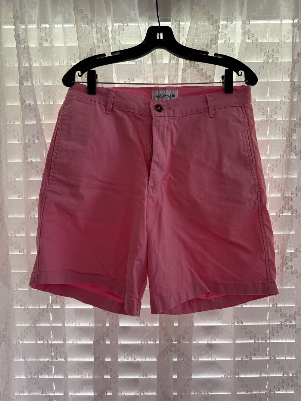 Saddlebred Men’s Pink Flat Front Chino Shorts
